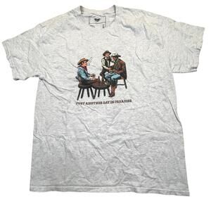 Midnight Bandit Cowboy Graphic Tee Men L Western Bar Drinking Humor Shirt